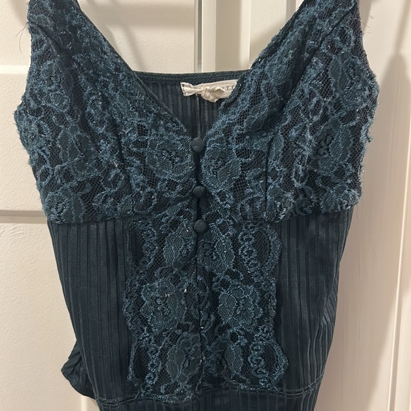 Dark green bodysuit with lace details - Picture 2 of 2